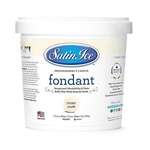 SATIN FINE FOODS Rolled Fondant, Ivory, Vanilla, 20 lb. Pail, Satin Ice 10006