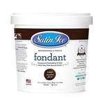 SATIN FINE FOODS Rolled Fondant, Dark Chocolate, 20 lb. Pail, Satin Ice 10009