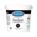 SATIN FINE FOODS Rolled Fondant, 5 lb., Black, Vanilla, Satin Ice 10023