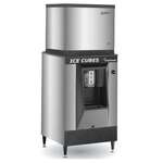 Scotsman Ice Dispenser, 180 Lb Capacity, Stainless Steel, Push Button, Scottsman HD356BS-1