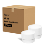 Short Bucket, 48 oz, White, Paper, (270/Case), Karat FP-PSB48