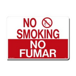 LYNCH SIGN CO. Sign "No Smoking/No Fumar, Lynchsigns BLS-1