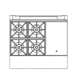 Southbend P36N-BBH Range, 36" Heavy Duty, Gas