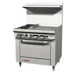 Southbend S36A-2GL Range, 36" Restaurant, Gas