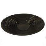 BORRAY’S PLASTICS Spiral Bowl, 12”x4”, Black, Plastic, Borray’s SPB-124-BK