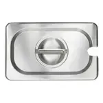Admiral Craft Stainless Steel Steam Table Pan Cover – 1/9 Size, Slotted, Handle, 18/8