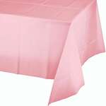 CONVERTING Table Cover, 54" x 108", Classic Pink, Plastic, Creative Converting 014016