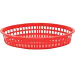 Tablecraft Products Platter Basket, 12.75", Red, Plastic, Oval, TableCraft 1086R