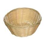 Tablecraft Products Basket, 7" x 2", Natural Tan, Polypropylene, Handwoven, Round, TableCraft 1177W