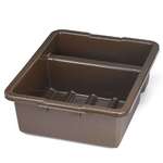 Tablecraft Products Tote Box, 21"x17", Brown, HDPE, Tablecraft 1547BR