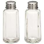 Tablecraft Products Salt & Pepper Shakers, 2 OZ, Stainless Steel Top, TableCraft 157S&P