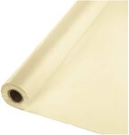 TABLEMATE Banquet Roll, 40" x 100', Ivory, Plastic, Table Mate 4010IV