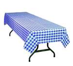 TABLEMATE Table Cover, 54" x 108", Blue Gingham, Table Mate 549-BLG