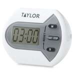 TAYLOR PRECISION PRODUCTS Digital Timer, Up To 99 Min 59 Sec, White, Plastic, LCD Display Taylor 5806