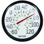 TAYLOR PRECISION PRODUCTS Outdoor Thermometer, 13.25", Black, Break-Resistant Plastic, Wall Mount, Taylor 6700