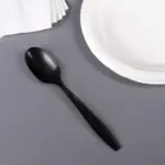 Teaspoon, Extra Heavy Weight, Black, Polypropylene, (1000/Case), Karat U2033B