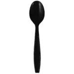 Teaspoon, Extra Heavy Weight, Black, Polypropylene, (1000/Case), Karat U2033B