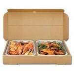 THE CATERING BOX LLC Catering Box, 1/2-Tray, Brown, Paper, The Catering Box X02744