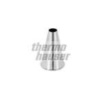 THERMOHAUSER OF AMERICA Piping Tip, 1/2" Plain Round, Stainless Steel, Thermohauser 30001.62311