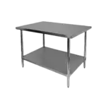 Thunder Group SLWT42460F Work Table,  54" - 62", Stainless Steel Top