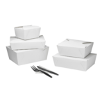 To-Go Container, 110 oz, White, Paper, (160/Case), Karat FP-FTG110W