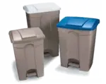 Ardous Trading TRASH CAN 18GAL STEP-ON RECT CONT-GREEN