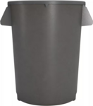 Trash Can, 20 Gal, Gray, LLDPE, Carlisle 84102023