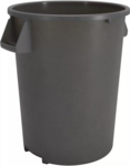 Trash Can, 20 Gal, Gray, LLDPE, Carlisle 84102023