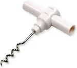 Travel Corkscrew, 4", White, Plastic