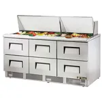 True TFP-72-30M-D-6 Refrigerated Counter, Mega Top Sandwich / Salad Un