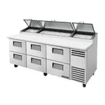 True TPP-AT2-93D-6-HC Refrigerated Counter, Pizza Prep Table