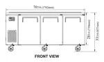 Turbo Air JBT-72-N Serving Counter, Cold Food