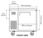 Turbo Air JUF-36S-N Freezer, Undercounter, Reach-In