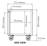 Turbo Air JUF-48-N Freezer, Undercounter, Reach-In