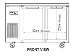 Turbo Air JUR-48-G-N Refrigerator, Undercounter, Reach-In