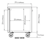 Turbo Air JUR-48-G-N Refrigerator, Undercounter, Reach-In