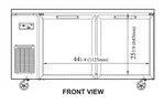 Turbo Air JUR-60-G-N Refrigerator, Undercounter, Reach-In