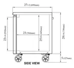 Turbo Air JUR-72-G-N Refrigerator, Undercounter, Reach-In