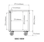 Turbo Air JUR-72-N6 Refrigerator, Undercounter, Reach-In