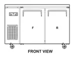 Turbo Air JURF-48-N Refrigerator Freezer, Undercounter, Reach-In