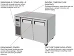 Turbo Air JURF-48-N Refrigerator Freezer, Undercounter, Reach-In