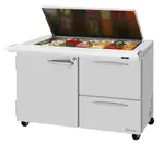 Turbo Air PST-48-18-D2R(L)-N-FL Refrigerated Counter, Mega Top Sandwich / Salad Unit