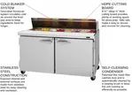 Turbo Air PST-60-N Refrigerated Counter, Sandwich / Salad Unit