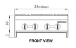 Turbo Air TAHP-24-4 Hotplate, Countertop, Gas