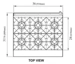 Turbo Air TAR-6 Range, 36" Restaurant, Gas