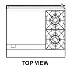 Turbo Air TARG-24G2B Range, 36" Restaurant, Gas