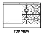 Turbo Air TARG-24G4B Range, 48" Restaurant, Gas