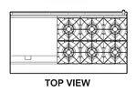 Turbo Air TARG-24G6B Range, 60" Restaurant, Gas