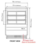 Turbo Air TCGB-36-W(B)-N Display Case, Refrigerated Bakery