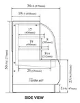 Turbo Air TCGB-48DR-W(B) Display Case, Non-Refrigerated Bakery